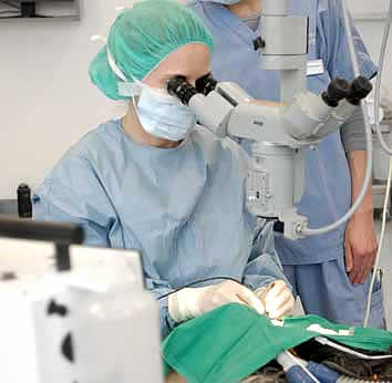 Operation am OP-Mikroskop